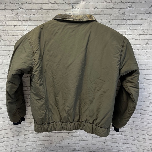 Browning Reversible Puffer Jacket Real Tree Camo/Olive Green Outdoor Full Zip - Picture 12 of 14